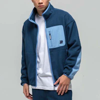 Details for UNDEFEATED Logo Patchwork Colorblock Fleece Reversible Jacket Unisex. UC2HGFJ01M
