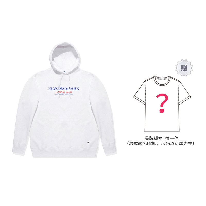 UNDFTD Logo Print Oversized Hoodie White (Unisex) UT04GKH02M-WH(SJT1)