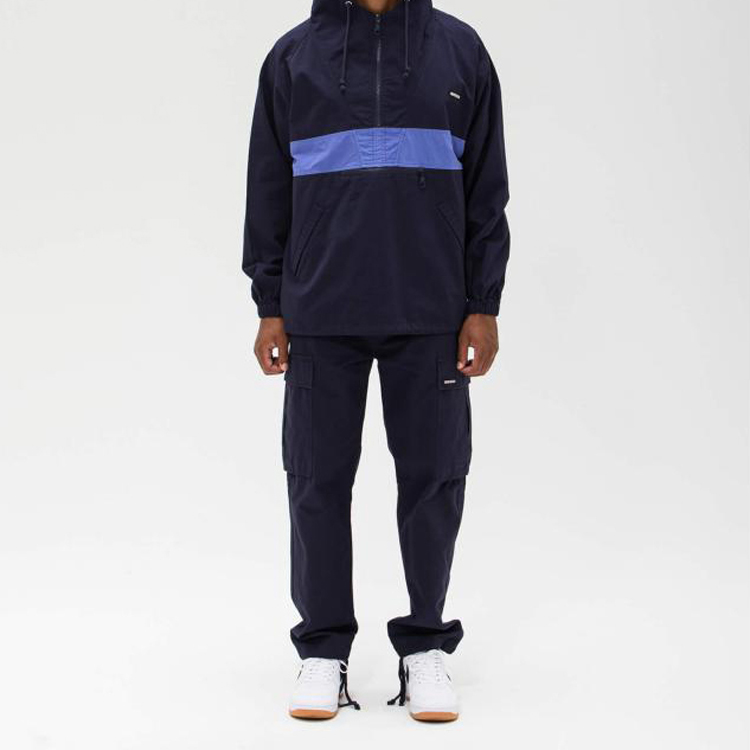 Shop UNDEFEATED ネイビー 防水 ユーティリティ キャンバス フード付きジャケット 男女兼用 40023