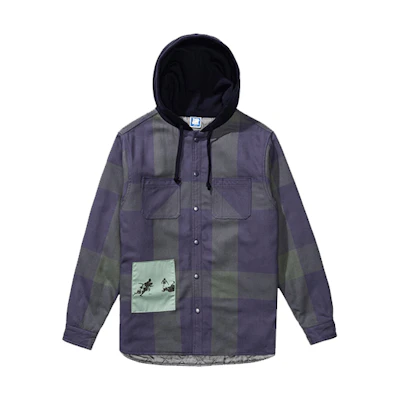UNDFTD Plaid Hooded Long Sleeve Jacket 30005