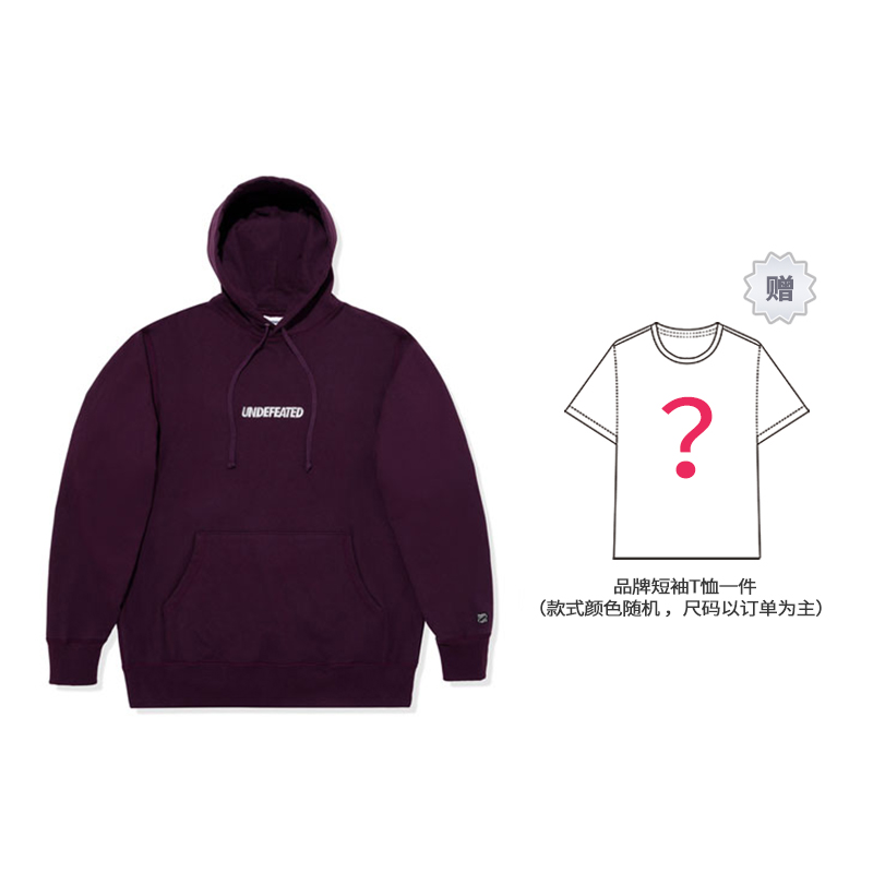 UNDFTD Purple Letter Print Hoodie Unisex Casual Style UT94GKH03M-PP(SJT1)