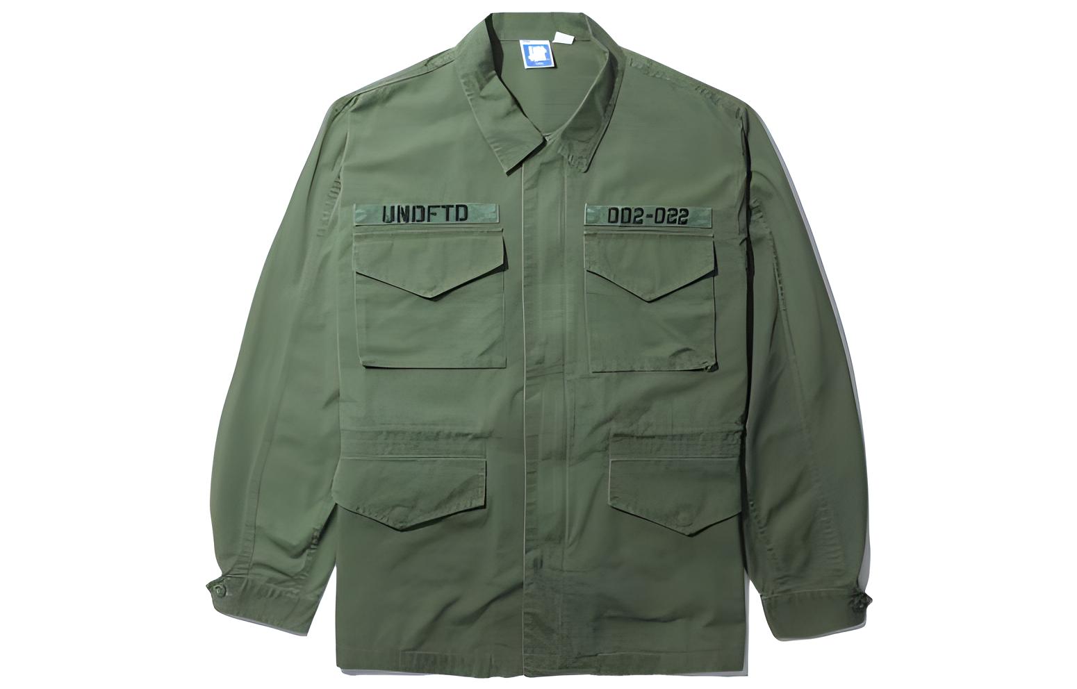 UNDFTD SS22 Logo Print Cotton Jacket Army Green UNDJK0048