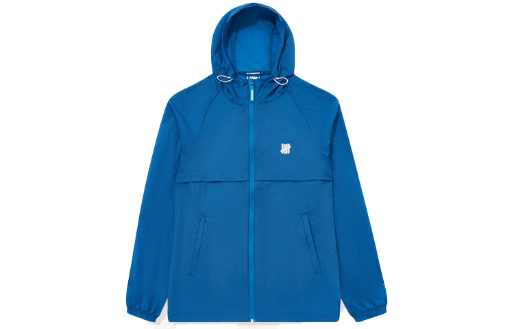 Shop UNDEFEATED SS23轻薄连帽卫衣男女同款五道杠防晒外套. UC32GWJ02M