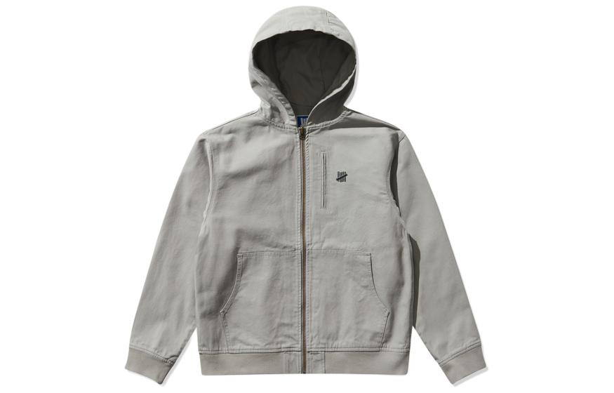 Shop UNDEFEATED SS24 五线标志连帽夹克 男女同款工装风格. UI41GWJ01M