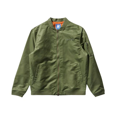 UNDFTD SS24 Five Stripes Letter Logo Contrast Lined Bomber Jacket Unisex UI41GWJ02M