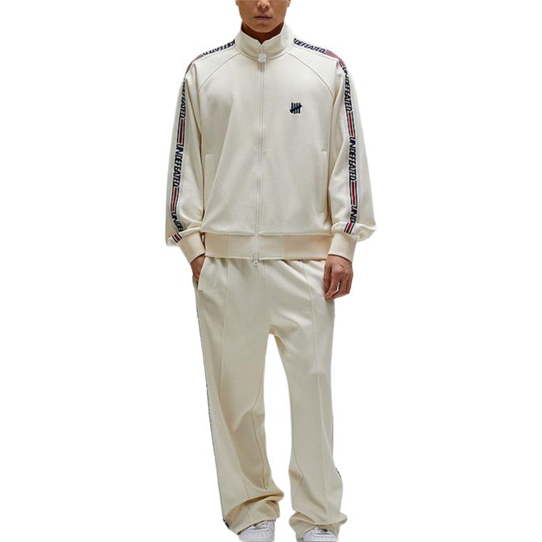 Shop UNDEFEATED SS24 复古条纹标志插肩袖宽松夹克 UC41GWJ03M