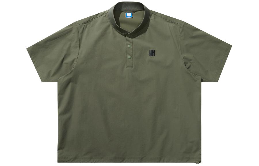 Lookbook UNDEFEATED SS24 条纹标志对比款亨利领休闲编织T恤 男女通用 UC41GSS02M