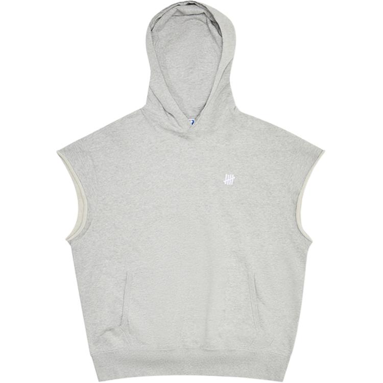 UNDEFEATED SS25 Five-Stripes Embroidered Logo Washed Knit Sleeveless Hoodie Unisex UC51GTK02M