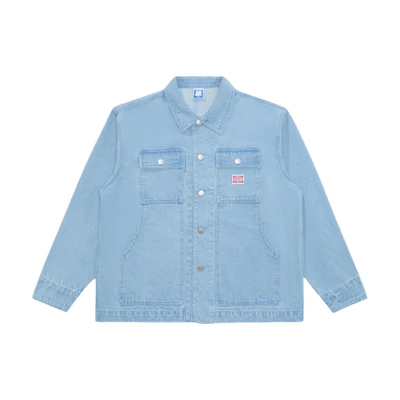 UNDFTD SS25 Five-Stripes Small Logo Denim Workwear Jacket Unisex. UC51GWJ03M