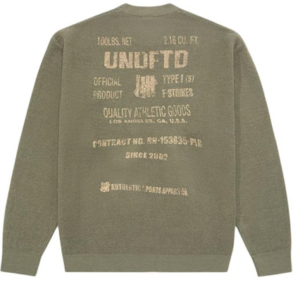 UNDEFEATED SS25 Vintage Military Style Letter Print Oversized Sweater Unisex UC51GKR01M Buy UNDEFEATED SS25 Vintage Military Style Letter Print Oversized Sweater Unisex UC51GKR01M