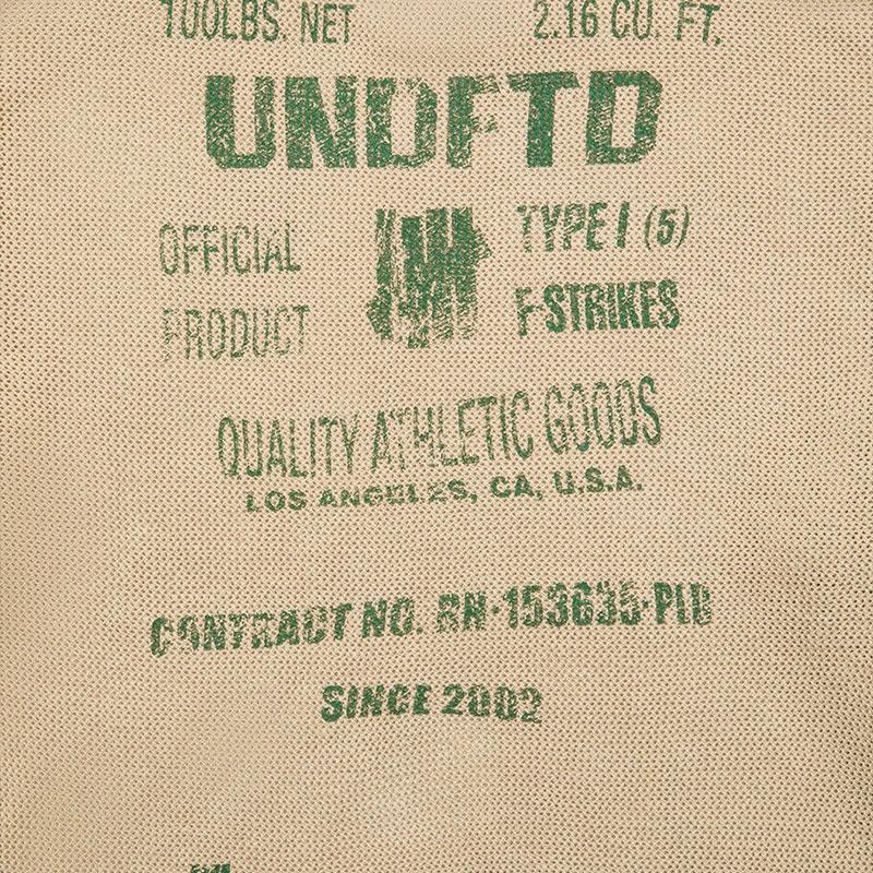 Shop UNDEFEATED SS25 Vintage Military Style Letter Print Oversized Sweater Unisex UC51GKR01M