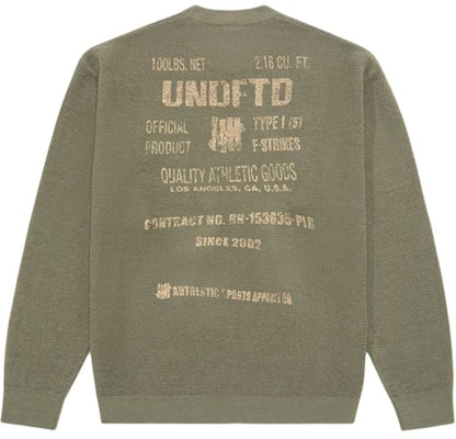 UNDEFEATED SS25 Vintage Military Style Letter Print Oversized Sweater Unisex UC51GKR01M Purchase UNDEFEATED SS25 Vintage Military Style Letter Print Oversized Sweater Unisex UC51GKR01M