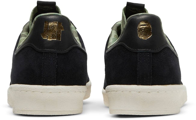 UNDEFEATED x A Bathing Ape x adidas Campus 80s 'Black' Q34750 Details for UNDEFEATED x A Bathing Ape x adidas Campus 80s 'Black' Q34750