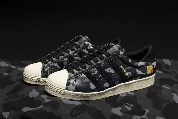 UNDEFEATED x A Bathing Ape x adidas Superstar 80s 'Black Camo' S74774 Order UNDEFEATED x A Bathing Ape x adidas Superstar 80s 'Black Camo' S74774