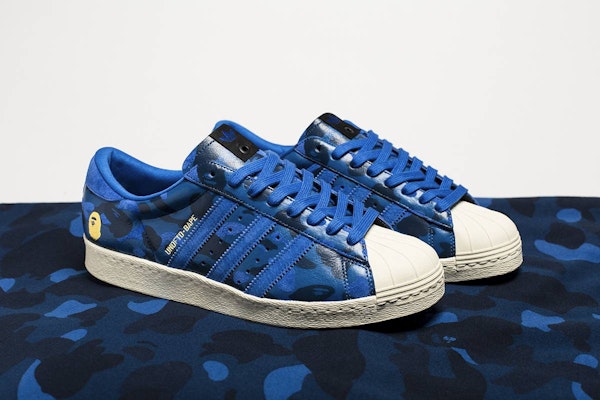 UNDEFEATED x A Bathing Ape x adidas Superstar 80s 'Blue Camo' S74775 Order UNDEFEATED x A Bathing Ape x adidas Superstar 80s 'Blue Camo' S74775