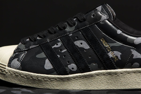UNDEFEATED x A Bathing Ape x adidas Superstar 80s 'Black Camo' S74774 Purchase UNDEFEATED x A Bathing Ape x adidas Superstar 80s 'Black Camo' S74774