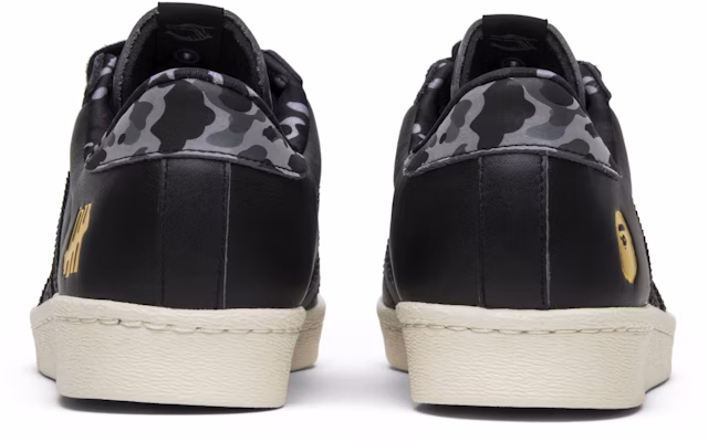 UNDEFEATED x A Bathing Ape x adidas Superstar 80s 'Black' B34291 Details for UNDEFEATED x A Bathing Ape x adidas Superstar 80s 'Black' B34291