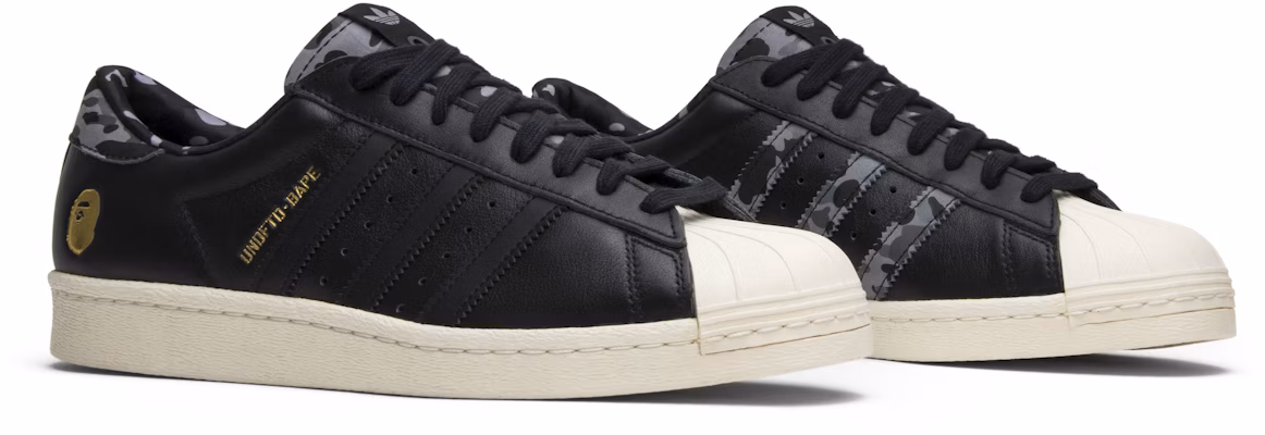 UNDEFEATED x A Bathing Ape x adidas Superstar 80s 'Black' B34291 Cheap UNDEFEATED x A Bathing Ape x adidas Superstar 80s 'Black' B34291