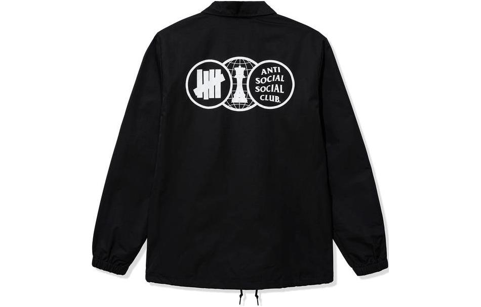 UNDFTD ASSC FW23 Black Logo Print Collared Jacket Unisex UI34GWJ02M