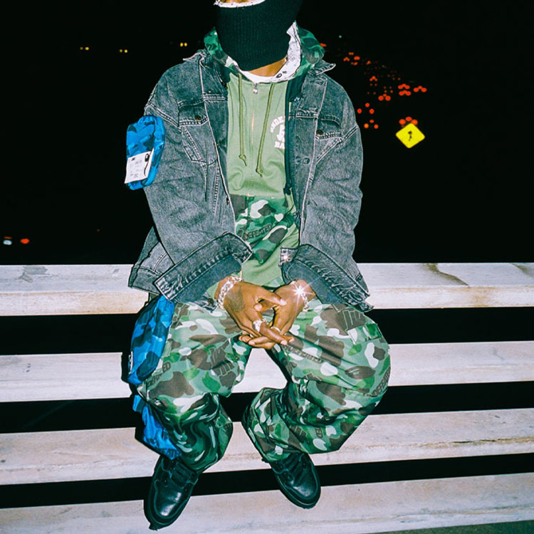 Purchase UNDEFEATED x BAPE FW22 Camo Patchwork Letter Print Zip Hoodie Unisex. UI2BGKH01M