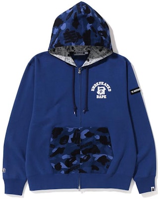 UNDEFEATED x BAPE FW22 Camo Patchwork Letter Print Zip Hoodie Unisex. UI2BGKH01M Details for UNDEFEATED x BAPE FW22 Camo Patchwork Letter Print Zip Hoodie Unisex. UI2BGKH01M