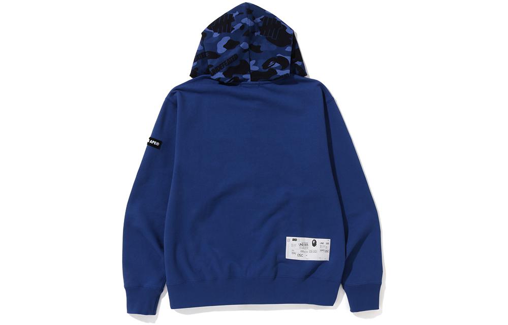 Sizing UNDEFEATED x BAPE FW22 Camo Patchwork Letter Print Zip Hoodie Unisex. UI2BGKH01M