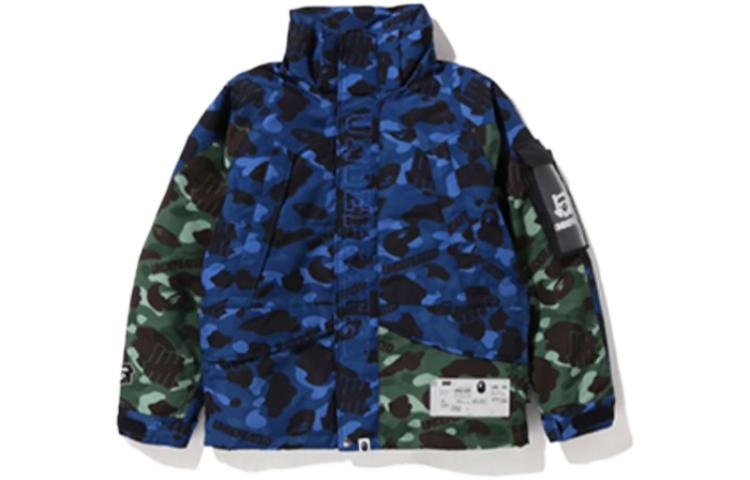 Lookbook UNDEFEATED x BAPE 2022秋冬迷彩拉链连帽外套 男女款 蓝色. UI2BGDJ01M