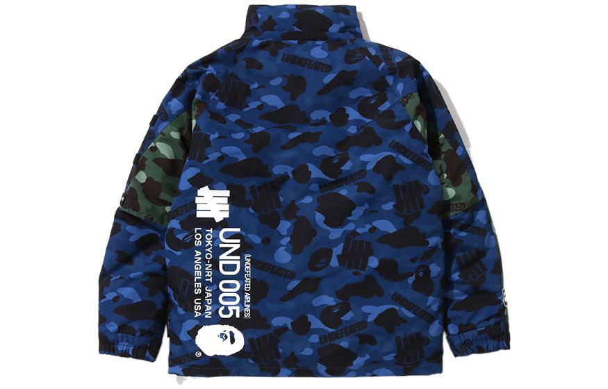 Shop UNDEFEATED x BAPE 2022秋冬迷彩拉链连帽外套 男女款 蓝色. UI2BGDJ01M