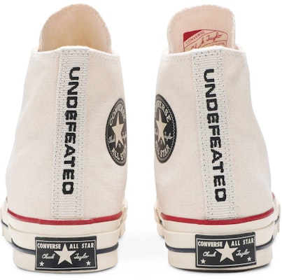 UNDEFEATED x Converse Chuck 70 High 'Parchment' Lelaki Perempuan Sneakers. 168247C Details for UNDEFEATED x Converse Chuck 70 High 'Parchment' Lelaki Perempuan Sneakers. 168247C