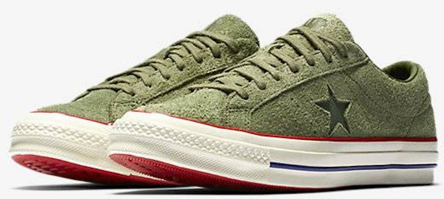 UNDEFEATED x Converse One Star Suede Rendah 'Olive' 158894C Buy UNDEFEATED x Converse One Star Suede Rendah 'Olive' 158894C