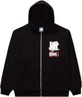UNDEFEATED x F1 LVGP Black Letter Print Zip-Up Hoodie Jacket Unisex 70101-BLACK UNDEFEATED x F1 LVGP Black Letter Print Zip-Up Hoodie Jacket Unisex 70101-BLACK