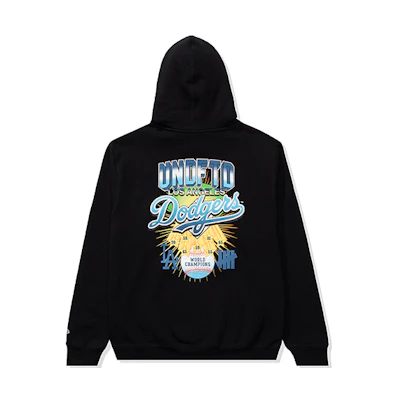 UNDFTD New Era LA Dodgers Logo Print Hoodie Black Unisex Pullover UI23GKH14M