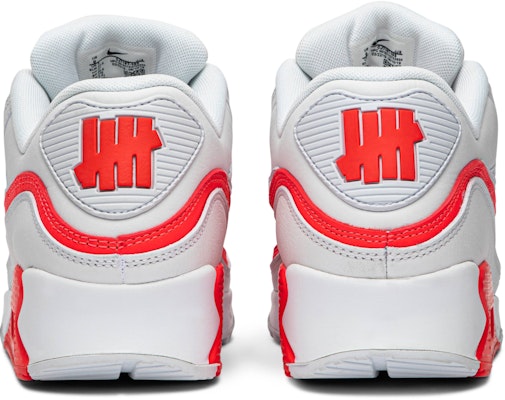 Undefeated x air max 90 white solar red hot sale