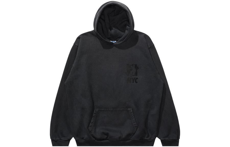 UNDEFEATED x Union Collaboration Hoodie Black Unisex Pullover with Large Pocket UI33GKH07M