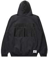 Lookbook UNDEFEATED x Union Collaboration Hoodie Black Unisex Pullover with Large Pocket UI33GKH07M