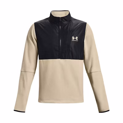 Under Armour 1/2 Zip Colorblock Casual Sweatshirt Brown 1366196-289