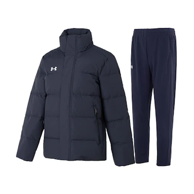 Under Armour Athletic Set: Breathable Down Jacket & Knit Pants. 23600802-013+23600703-409