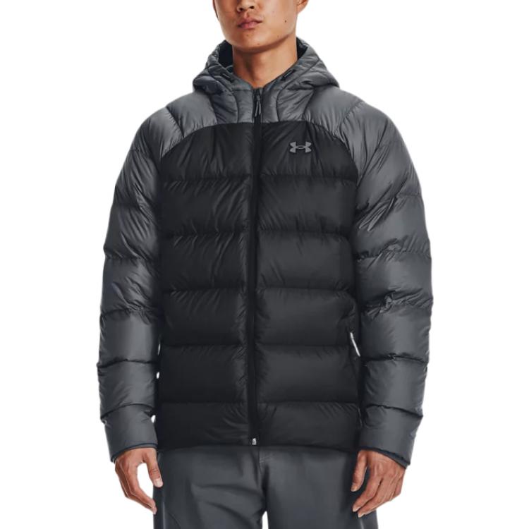 Purchase Under Armour Jaket Puffer Hitam Abu Tahan Angin Berhood & Logo Desain. 1364903-002