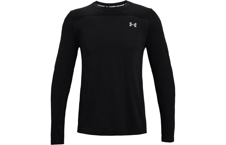 Under Armour  Black Training Crewneck Long-Sleeve Pullover T-Shirt 1361136-001
