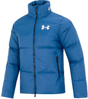 Order Under Armour 藍色羽絨外套休閒運動立領保暖夾克。 1375449-437