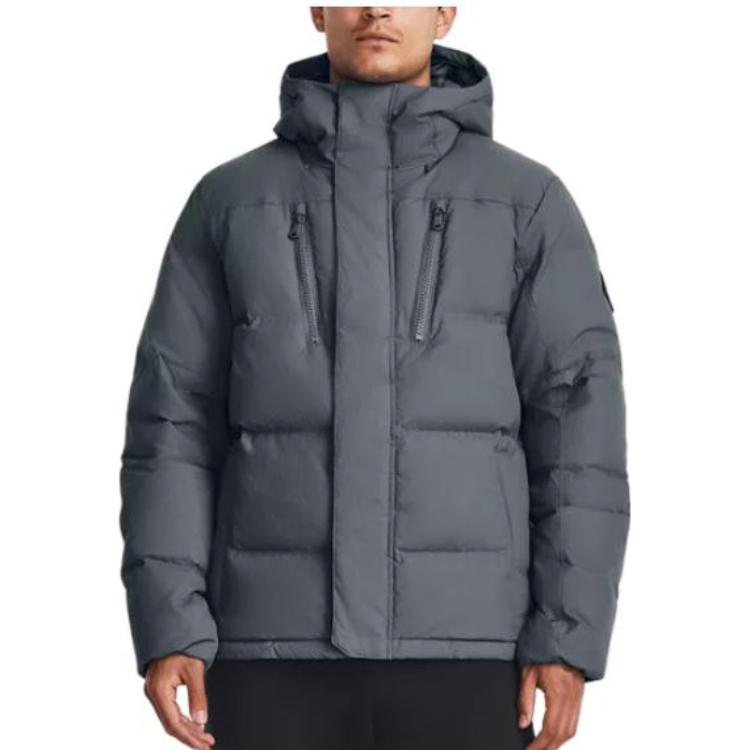 Lookbook Chaqueta Acolchada con Capucha Ajustada Under Armour - Gris 1378830-002