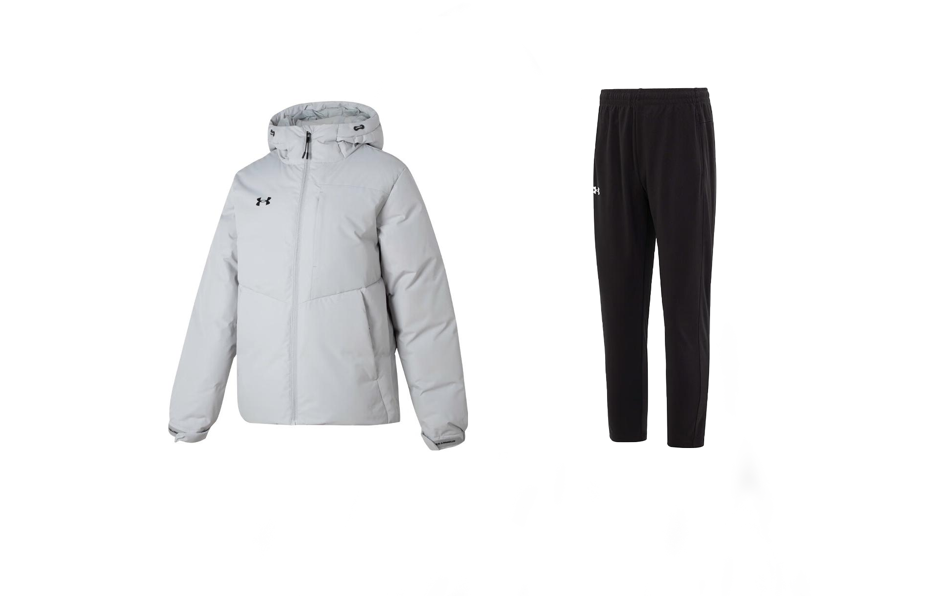 Under Armour  Logo Hoodie & Breathable Knit Track Pants Set - Casual Wear. 23600801-009+23600703-001