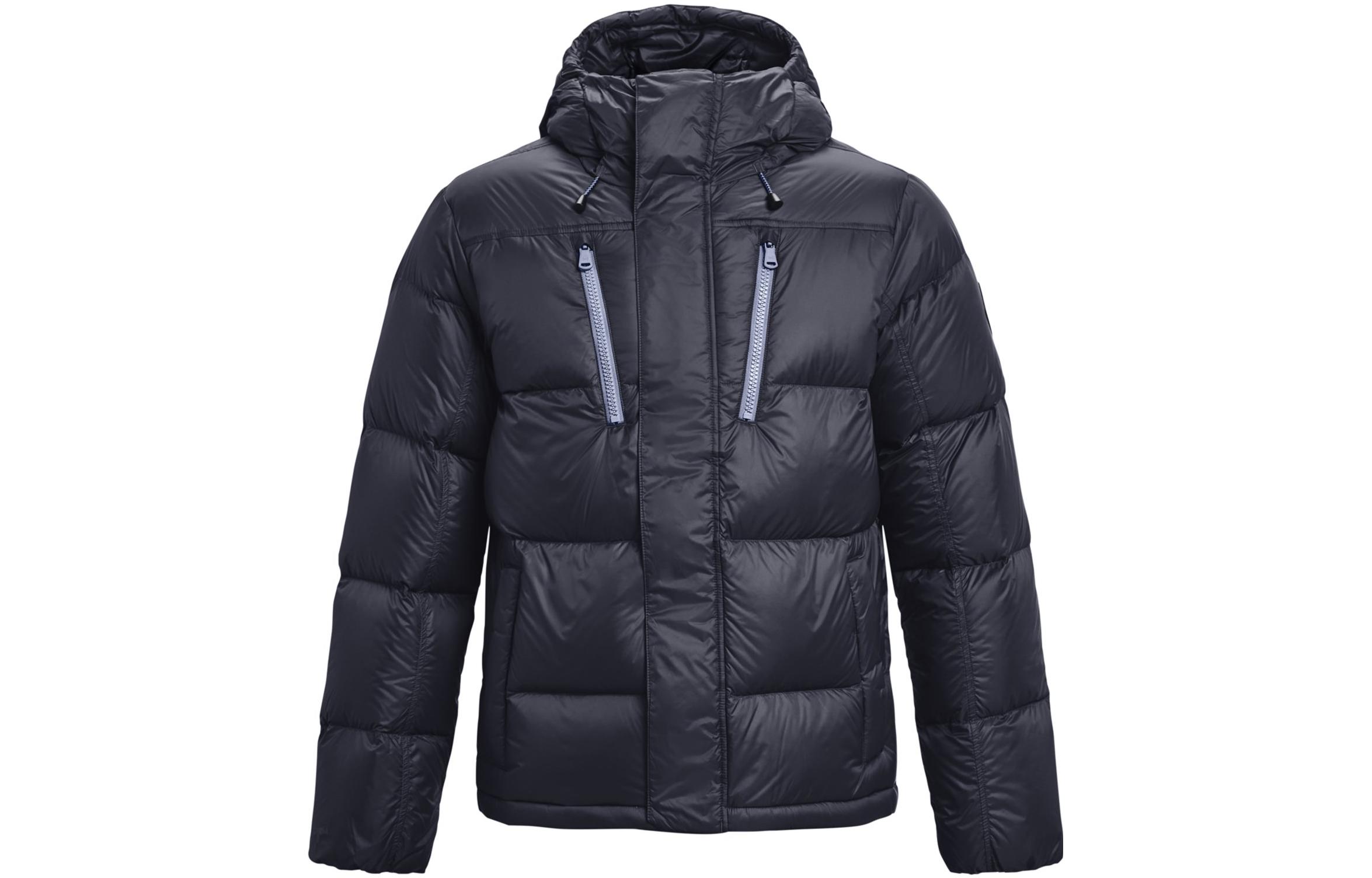 Order Under Armour Jaket Tebal Hoodie Ungu Solid. 1375437-558