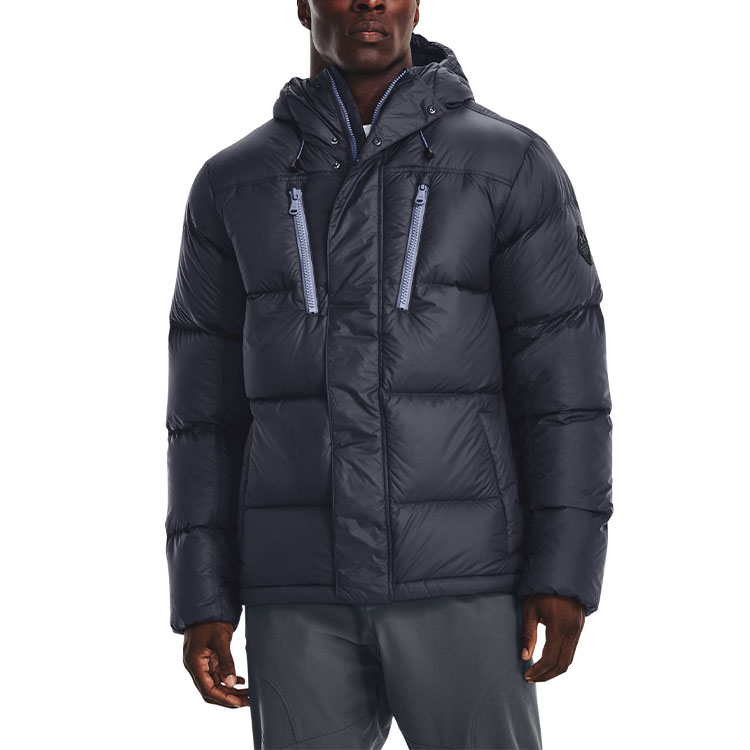 Details for Under Armour Jaket Tebal Hoodie Ungu Solid. 1375437-558