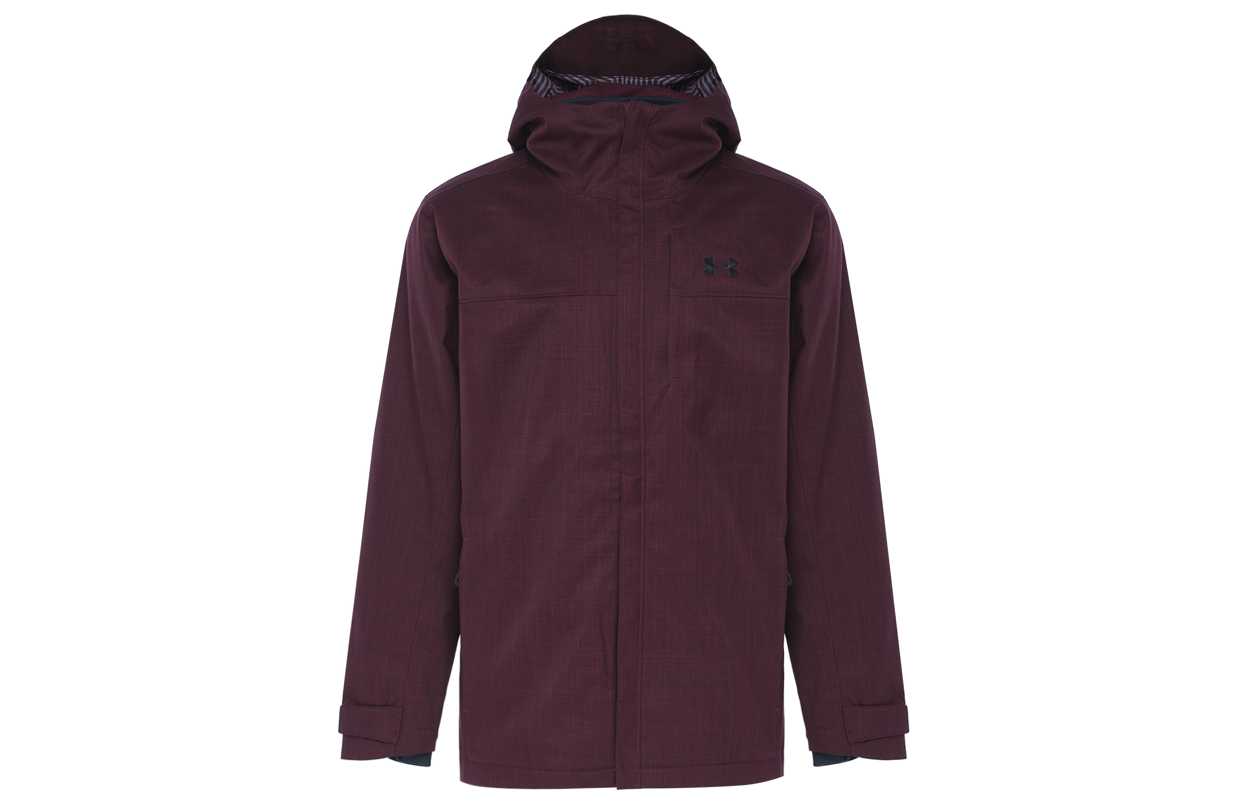 Under Armour  Red Polyester Zip-Up Hiking Jacket with Hood 1300663-601