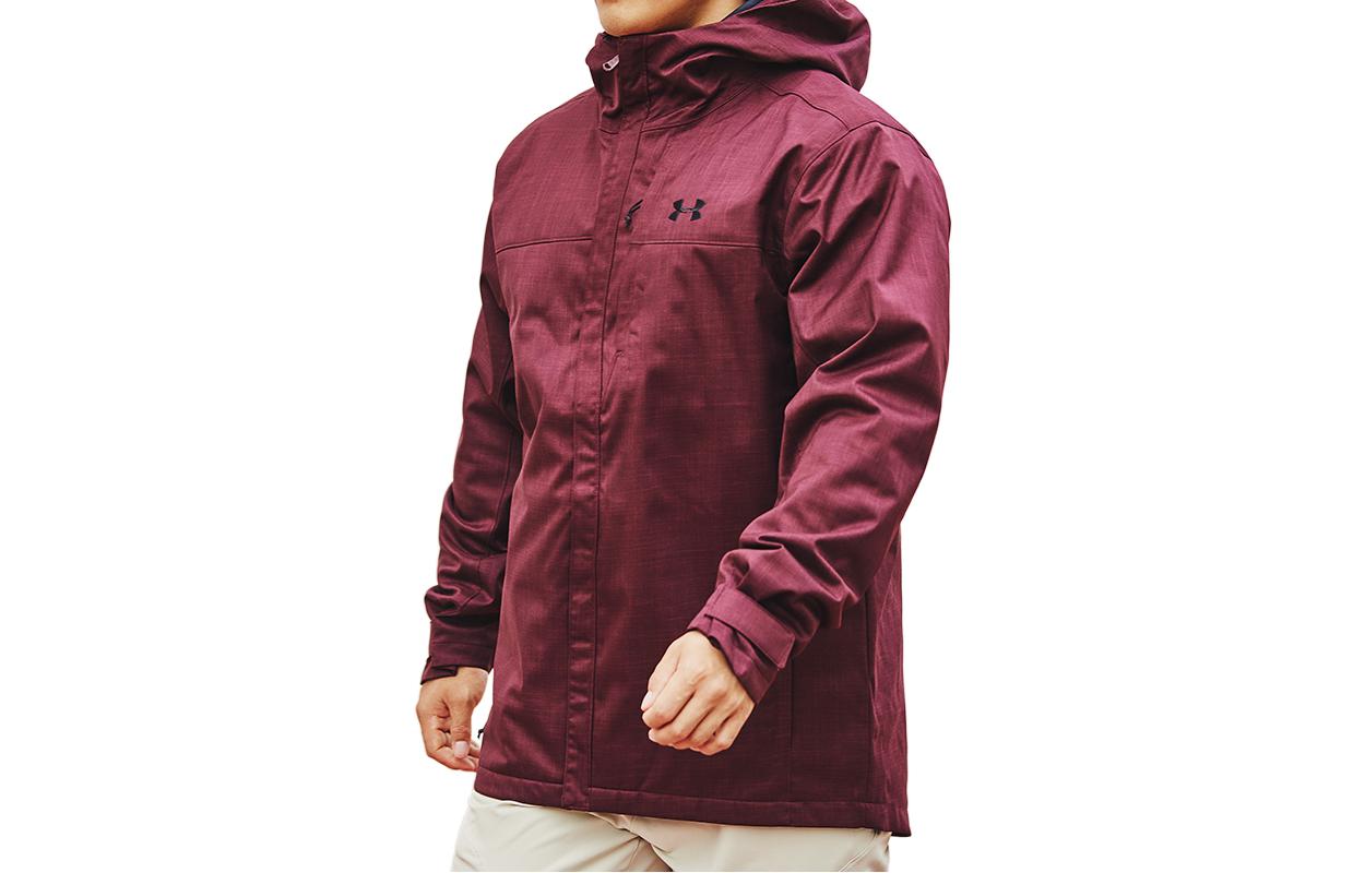 Order Under Armour Jaket Hiking Merah Berhoodie Polyester Zip-Up 1300663-601