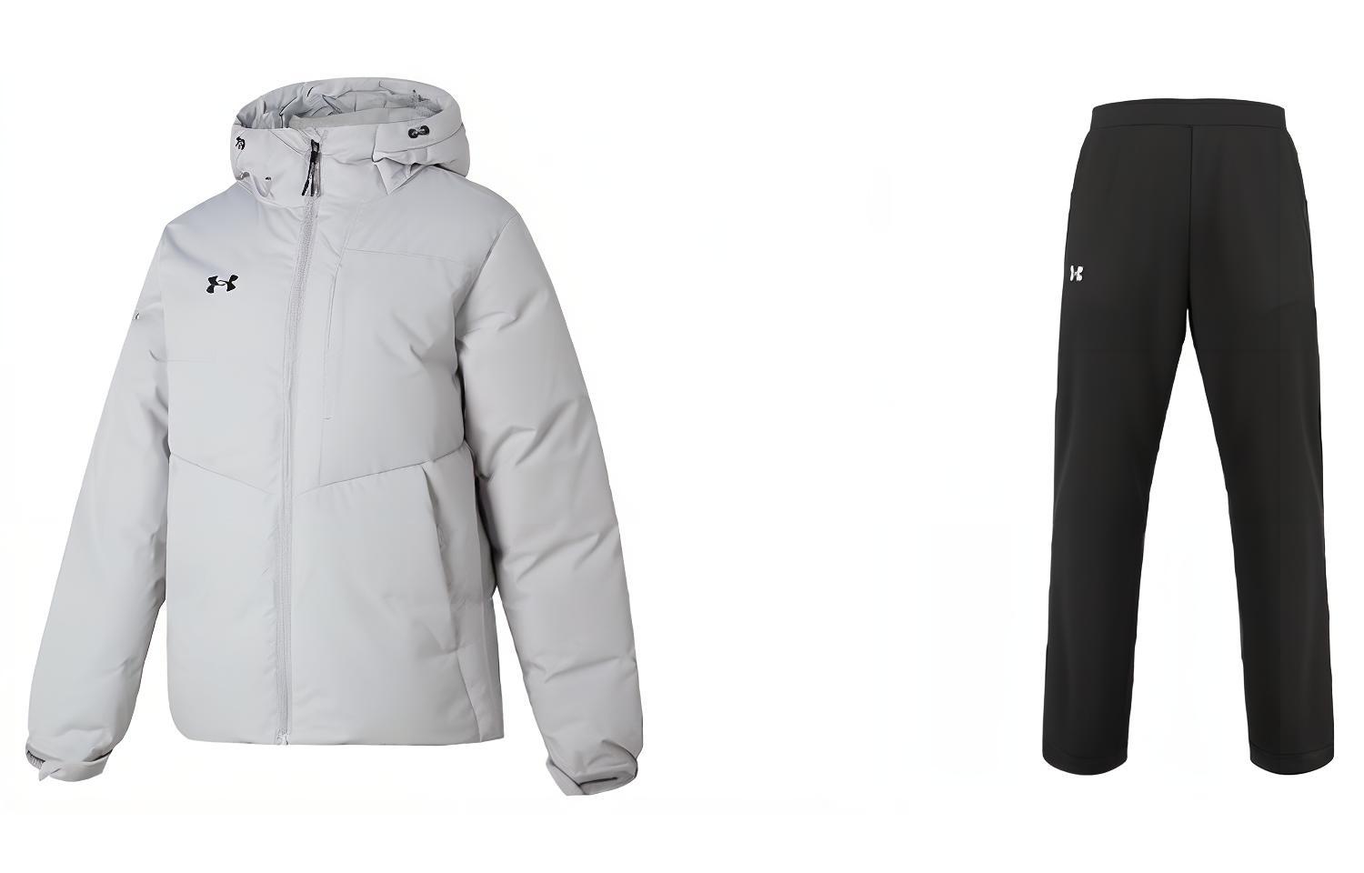 Under Armour  Solid Hooded Down Jacket & Quick-Dry Pants Tracksuit Set 23600801-009+21500737-001