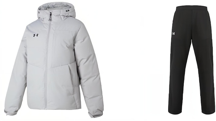 Under Armour Solid Hooded Down Jacket & Quick-Dry Pants Tracksuit Set 23600801-009+21500737-001 Buy Under Armour Solid Hooded Down Jacket & Quick-Dry Pants Tracksuit Set 23600801-009+21500737-001