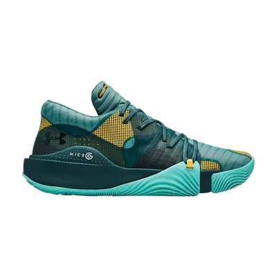 UA Anatomix Spawn Low 'Aqua Yellow'