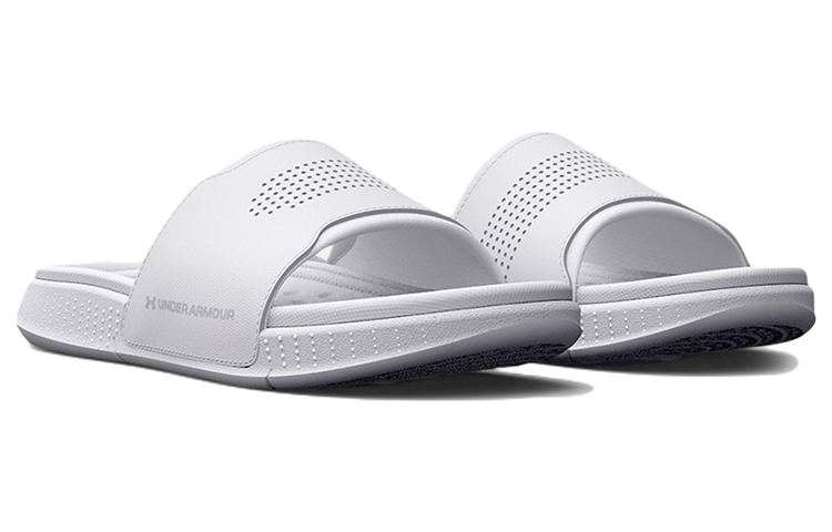 Lookbook Under Armour Ansa Elevate Slide ''Wit Halo Grijs'' 3025044-101